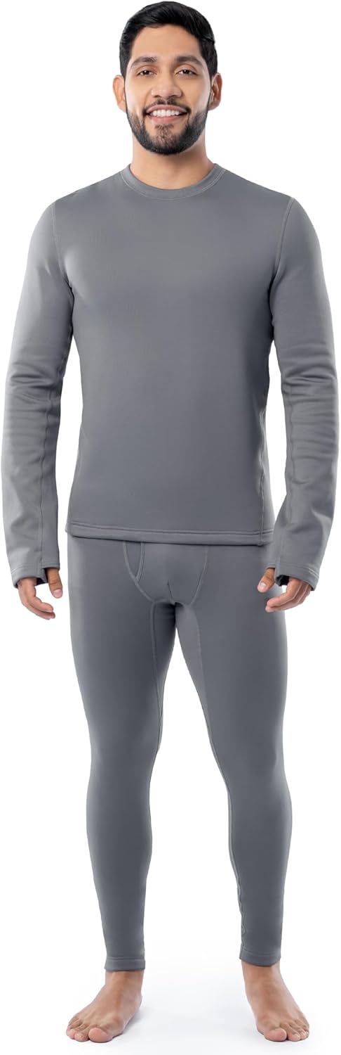 Fruit of the Loom mens Heavyweight Brushed Back Fleece Thermal Underwear Base Layer Set Fruit of the Loom mens Heavyweight Brushed Back Fleece Thermal Underwear Base Layer Set