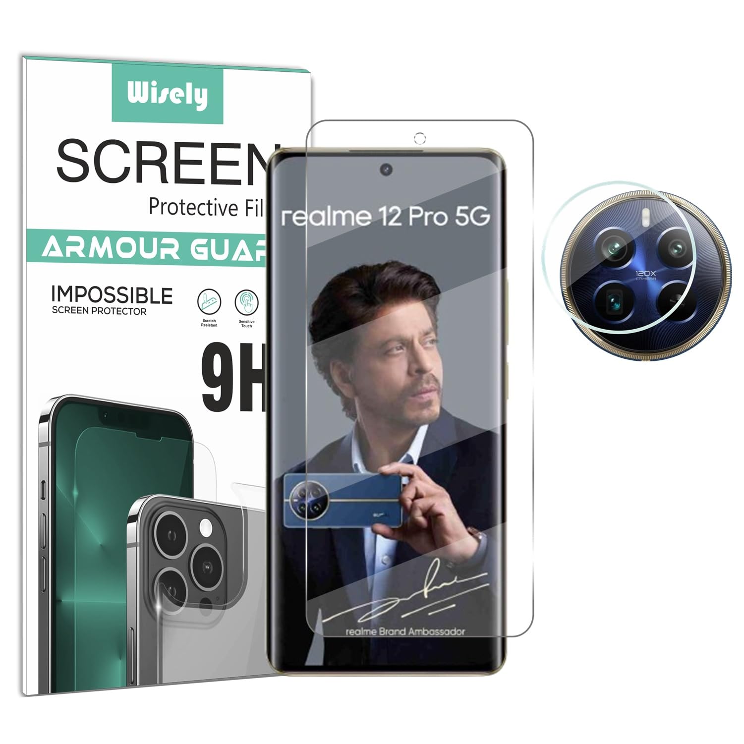 Wisely 2in1 Impossible Unbreakable Camera Lens Nano Glass + Front Guard Screen Protector for Realme 12 Pro/Realme 12 Pro Plus + 5G Anti Scratch Flexible Screen Guard HD Clear (B0CVN7Y685) Amazon Price History, Amazon Price Tracker