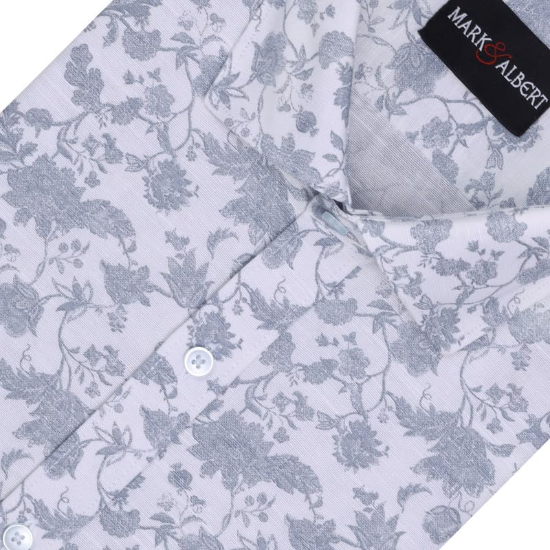 Image of MARK & ALBERT Mens Half Sleeves Printed Shirt