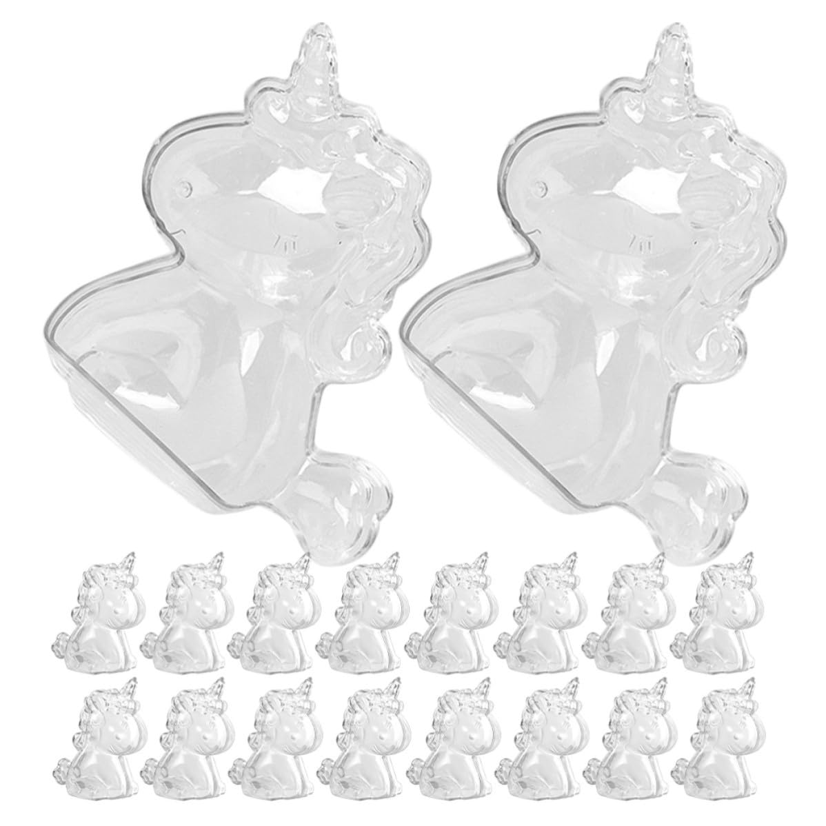 Boîte à bonbons licorne contenant décoratif plastique transparent x24