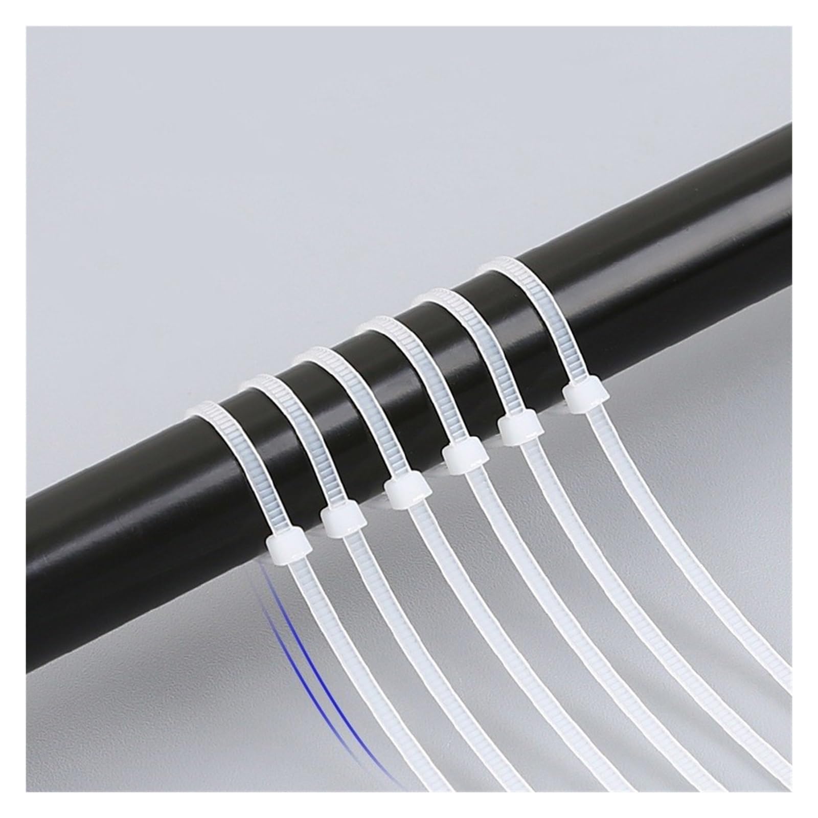 assortimento di Fascette per Cavi,Fascette per, Fascetta fermacavi in ​​Nylon di plastica autobloccante da 100 Pezzi 2,5 * 200 mm Nera SOWQWE(White,2.5x150mm)