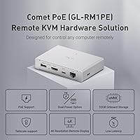 Vista 2 de GL.iNet Comet PoE (GL-RM1PE) y placa de control de potencia para PC remota ATX