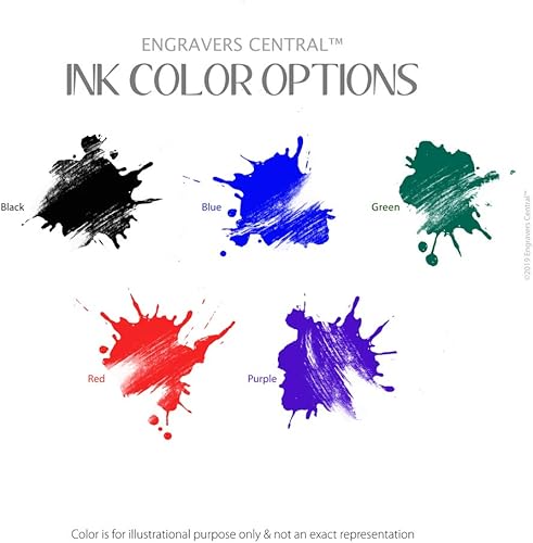 Miniatura 4 de Sello autoentintado personalizado, dirección de retorno, diseño circular redondo, (1 5/8 pulgadas), personalizado (R1)