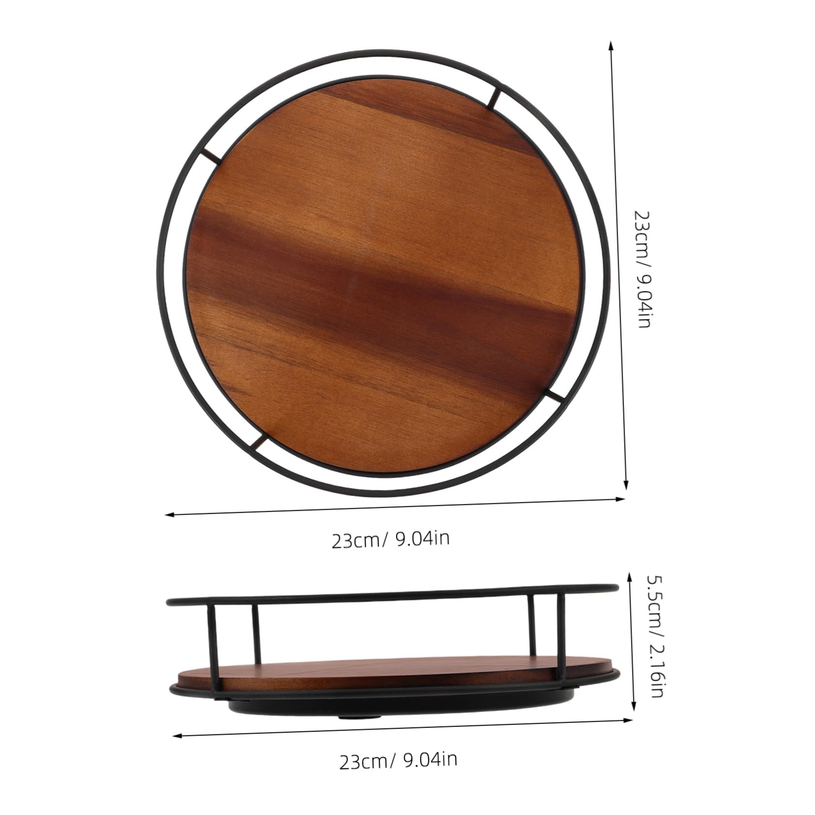 Mikinona Wooden Round Spice Box Holder Lazy Susan Turntable for Countertop Sturdy Spice Rack Organizer