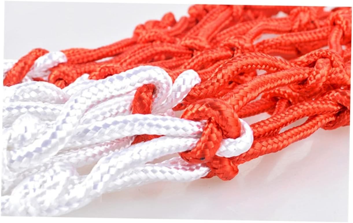 ibasenice 2pcs Nylon Braided Basketball Net Rim Replacement Heavy Duty Outdoor Net for Boys and Girls Adults