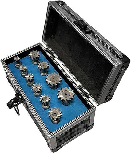 HSS Woodruff - Juego de cortadores de llaves (12 pulgadas, mango recto, 10 piezas)