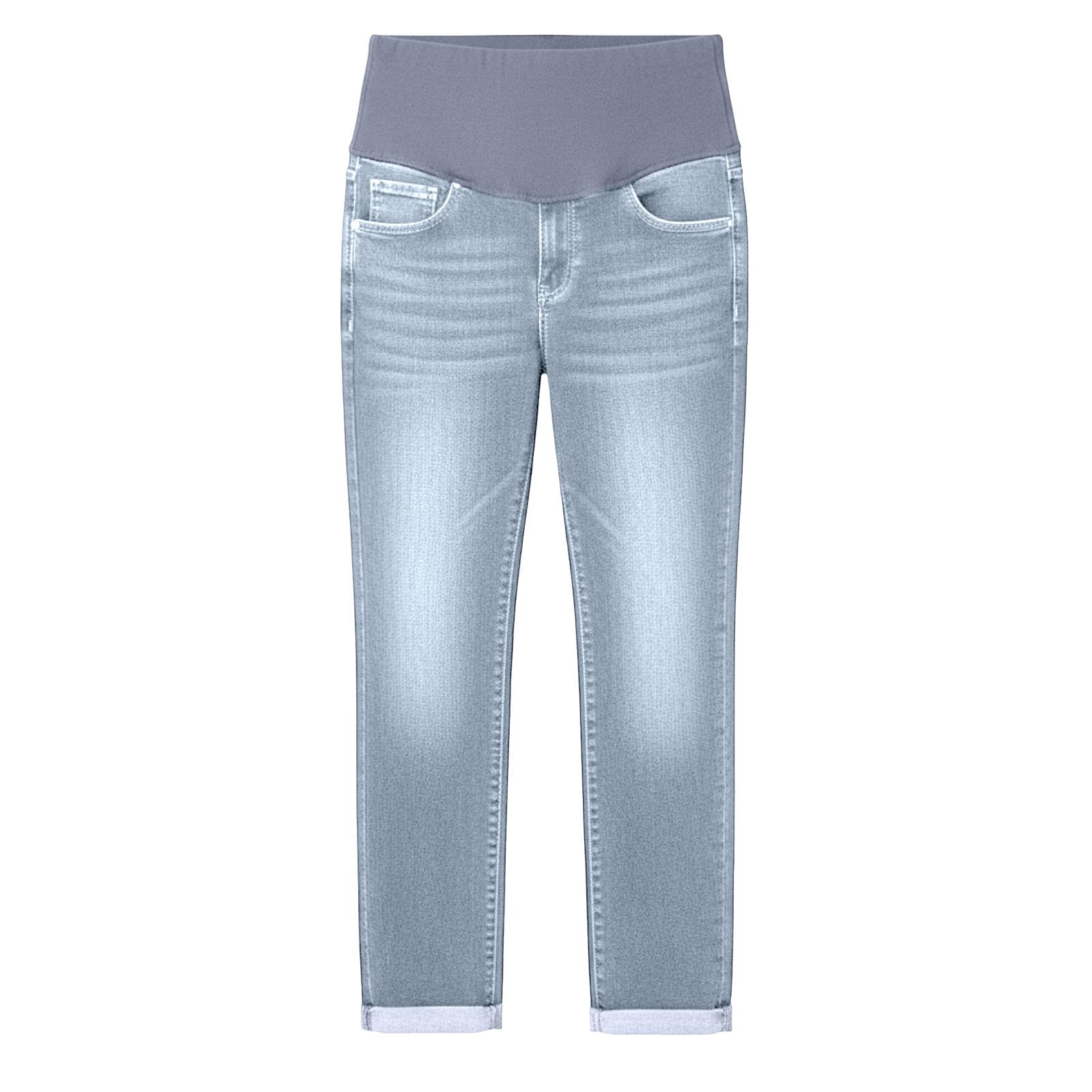 Generisch Culotte de grossesse extensible à taille haute pour femme enceinte et sport douce et respirante avec poche kangourou