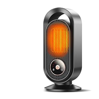 Space Heater, Portable Electric Small Heater for Indoor, 1500W PTC Ceramic Fast Safety Heater for Desk Office Bedroom Home,12H Timer, 3 Modes, Overheating & Tip-Over Protection - Amazon product rated Grade A