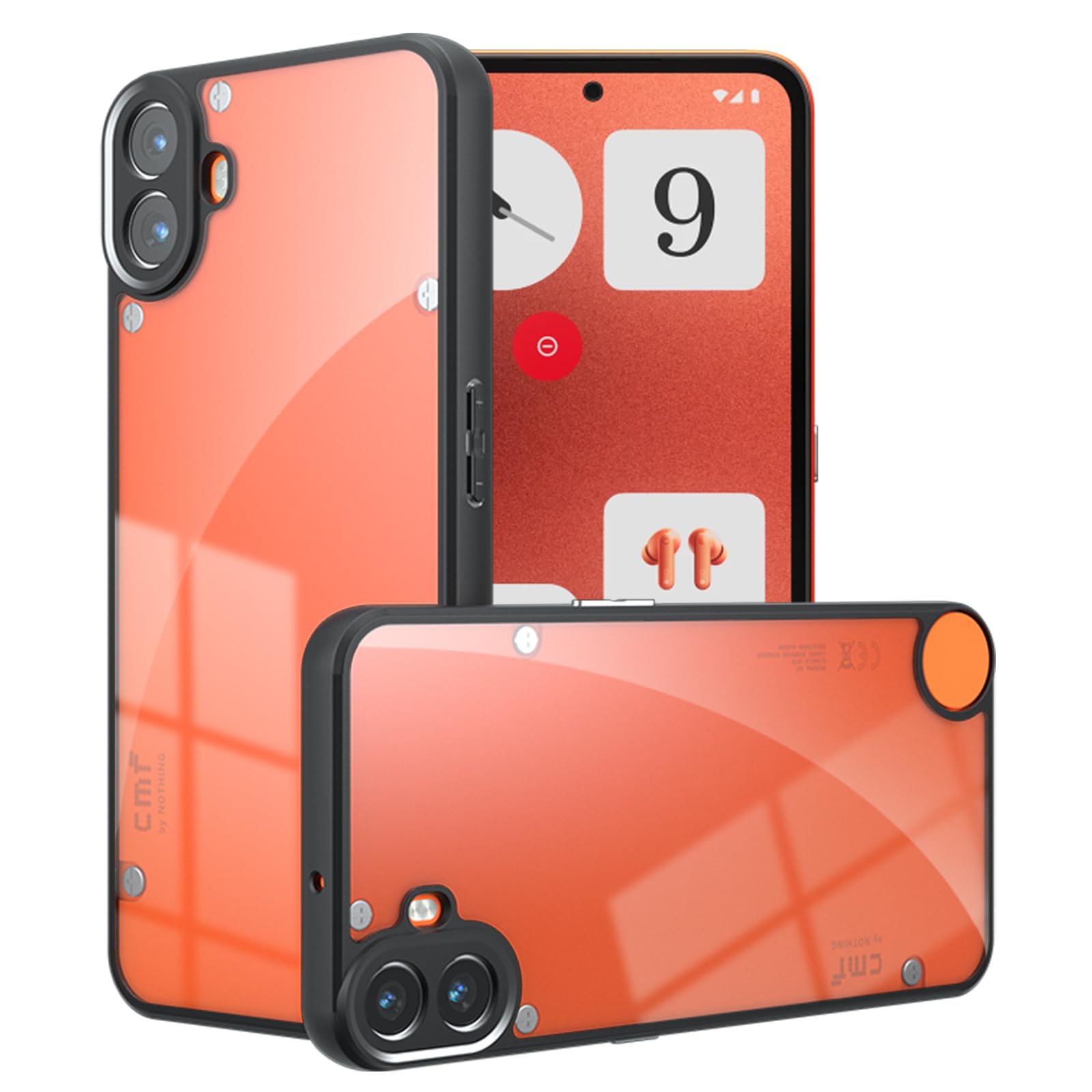 Amazon.co.jp: For Nothing CMF Phone 1 対応 ケース 透明 PC+TPU素材  