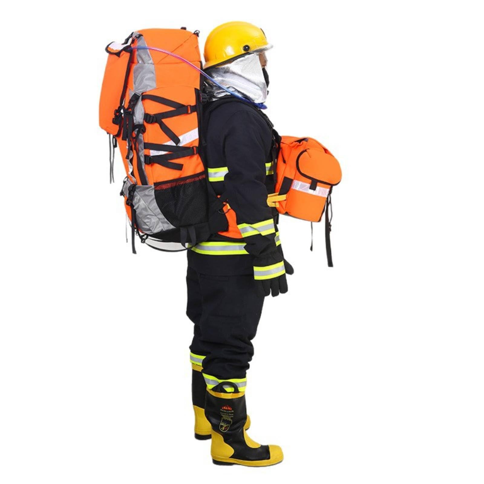 Mochila de Emergencia Impermeable Mochila para Incendios Bolsa de de Intervención Pack de Respuesta Rápida Material Oxford 1200D Protección contra
