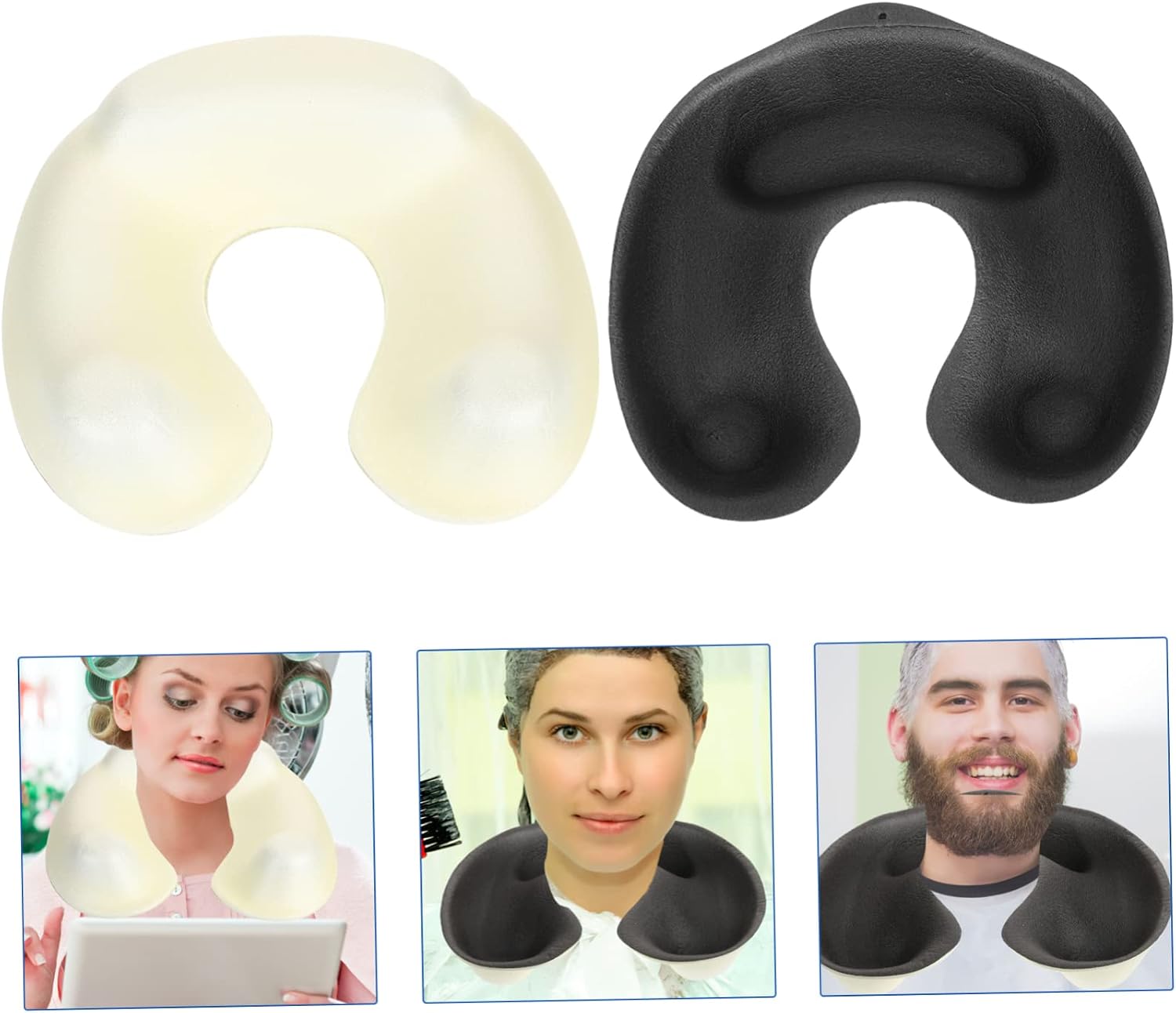 3pcs Hair Stylist Essentials Hair Perming Neck Tray Salon Hairdressing Neck Tray Perm Container