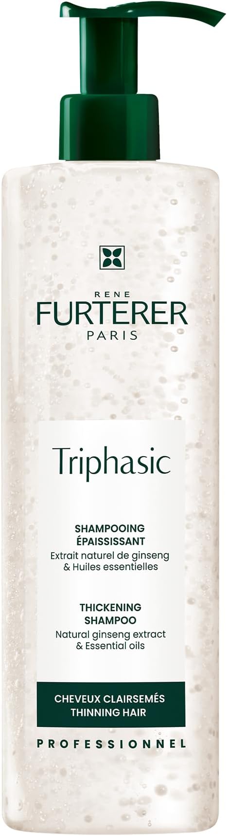 - Rene Furterer TRIPHASIC Thickening Shampoo – For Thinning Hair – Improves hair density & strength – Scalp Nutrition – Rosemary Oil - For Men & Women - Color Safe
