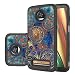 Moto Z3 Play Case, Moto Z3 Case, LEEGU [Shock Absorption] Dual Layer Heavy Duty Protective Silicone Plastic Cover Rugged Case for Motorola Moto Z3 Play/Moto Z3 - Gear Wheel