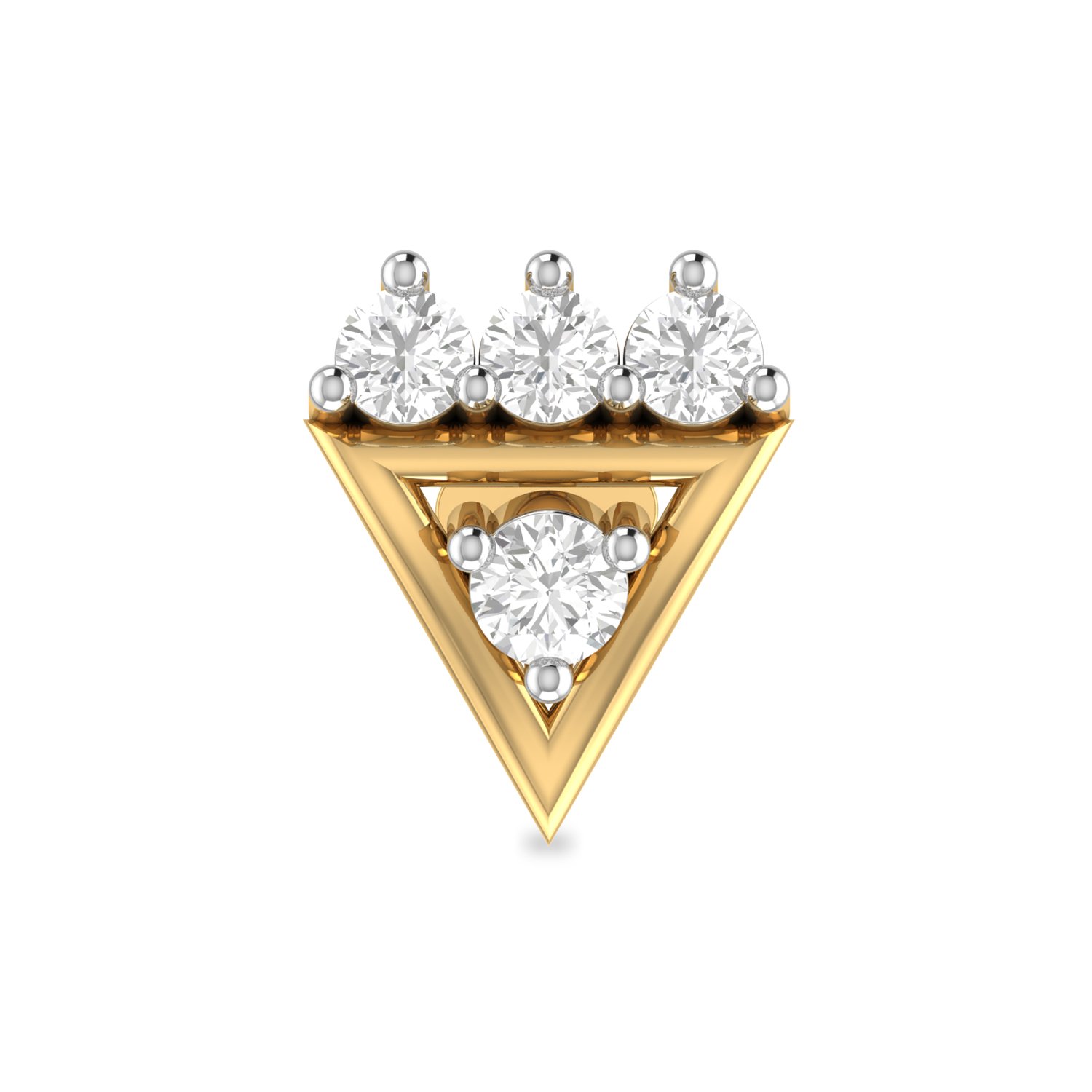 The Heber 18KT Yellow Gold and Diamond Nose Pin for Women