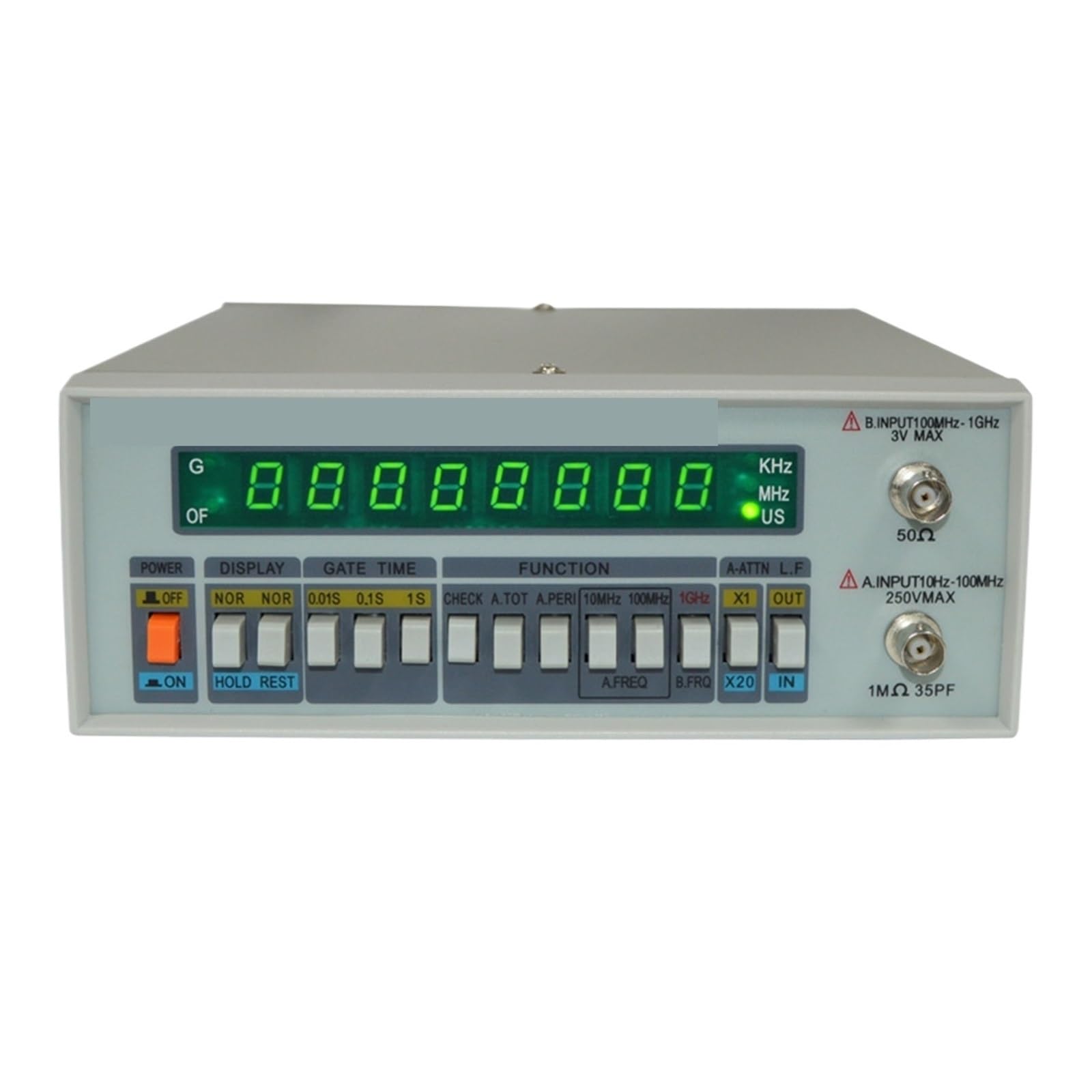 Frecuencímetro, Medidor De Frecuencia Multifuncional, Instrumento Con Pantalla 8 LED, 10HZ-2'.Contador 7GHZ