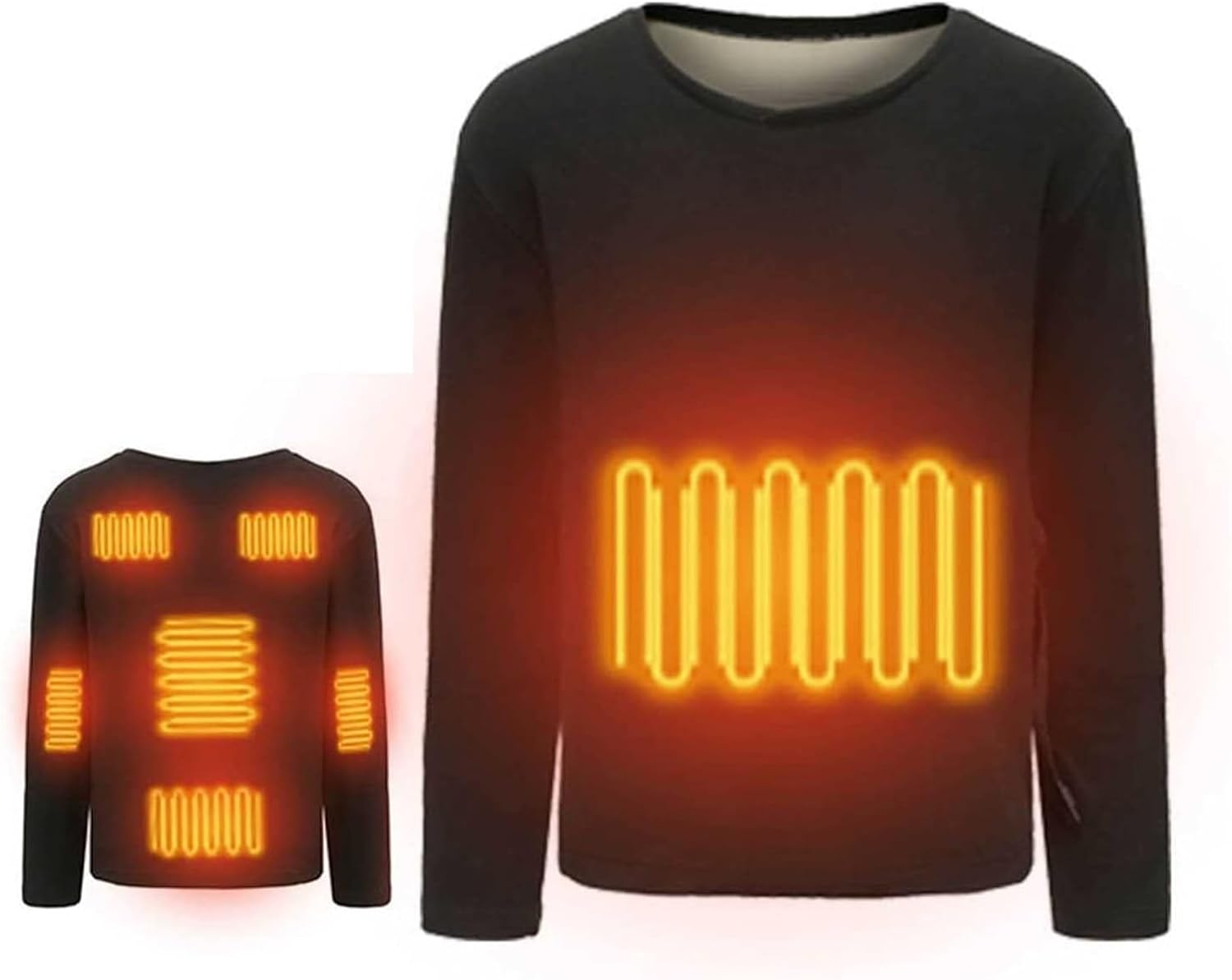 Electric Heated Shirt for Men Women, USB Charging, Washable Heating Top for Outdoor Hunting (No Battery)