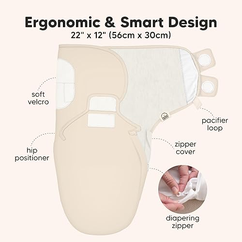 Miniatura 3 de KeaBabies Paquete de 3 sacos de dormir para bebé con cremallera, saco de dormir para recién nacido, saco de dormir para bebés de 0 a 3 meses