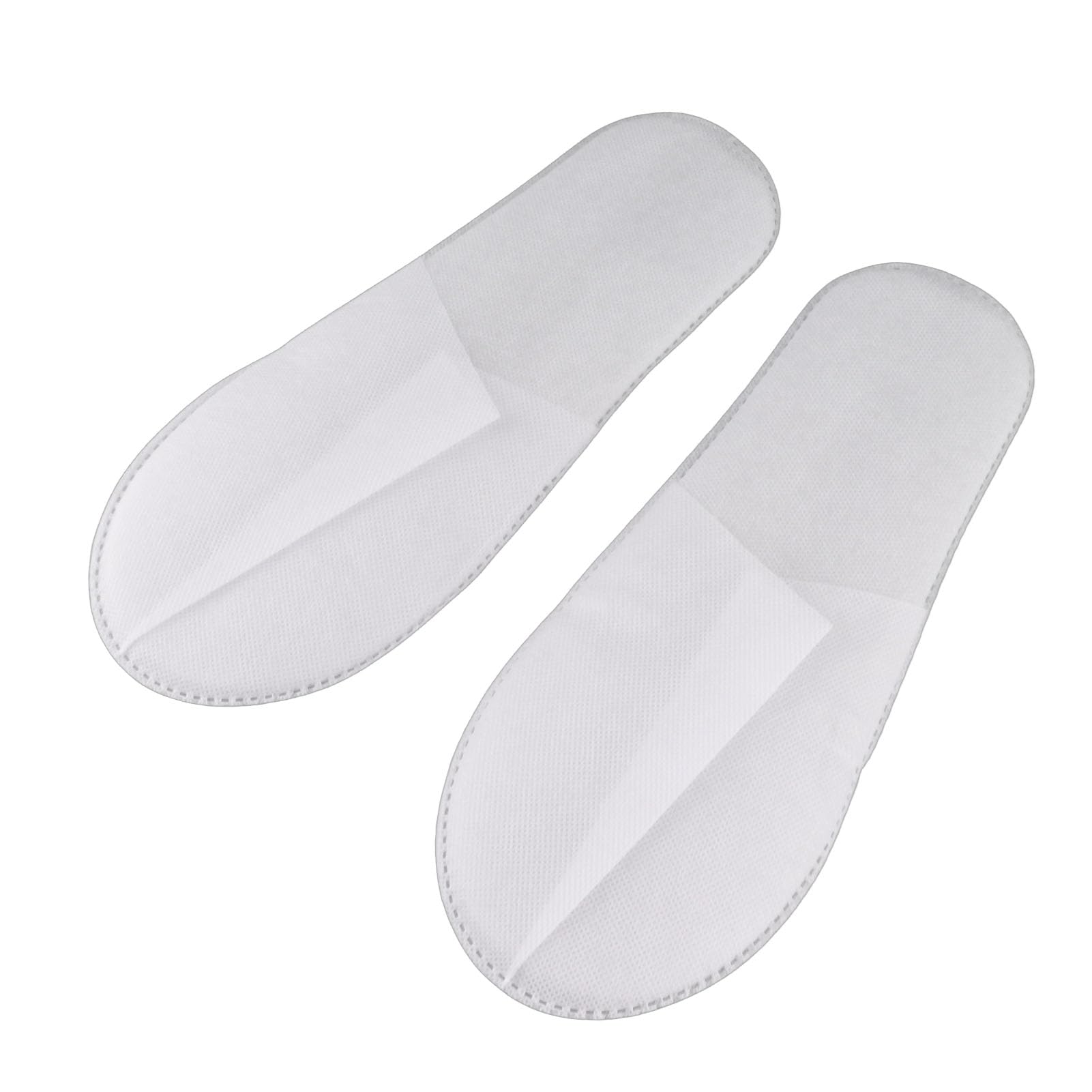HEEPDD 50 Paia Pantofole Usa E Getta, Pantofole da Interno per Hotel Pantofole per Ospiti di Nozze Confezione di Pantofole per Donne Uomini Home Spa Hotel (Lavagna bianca in tessuto non