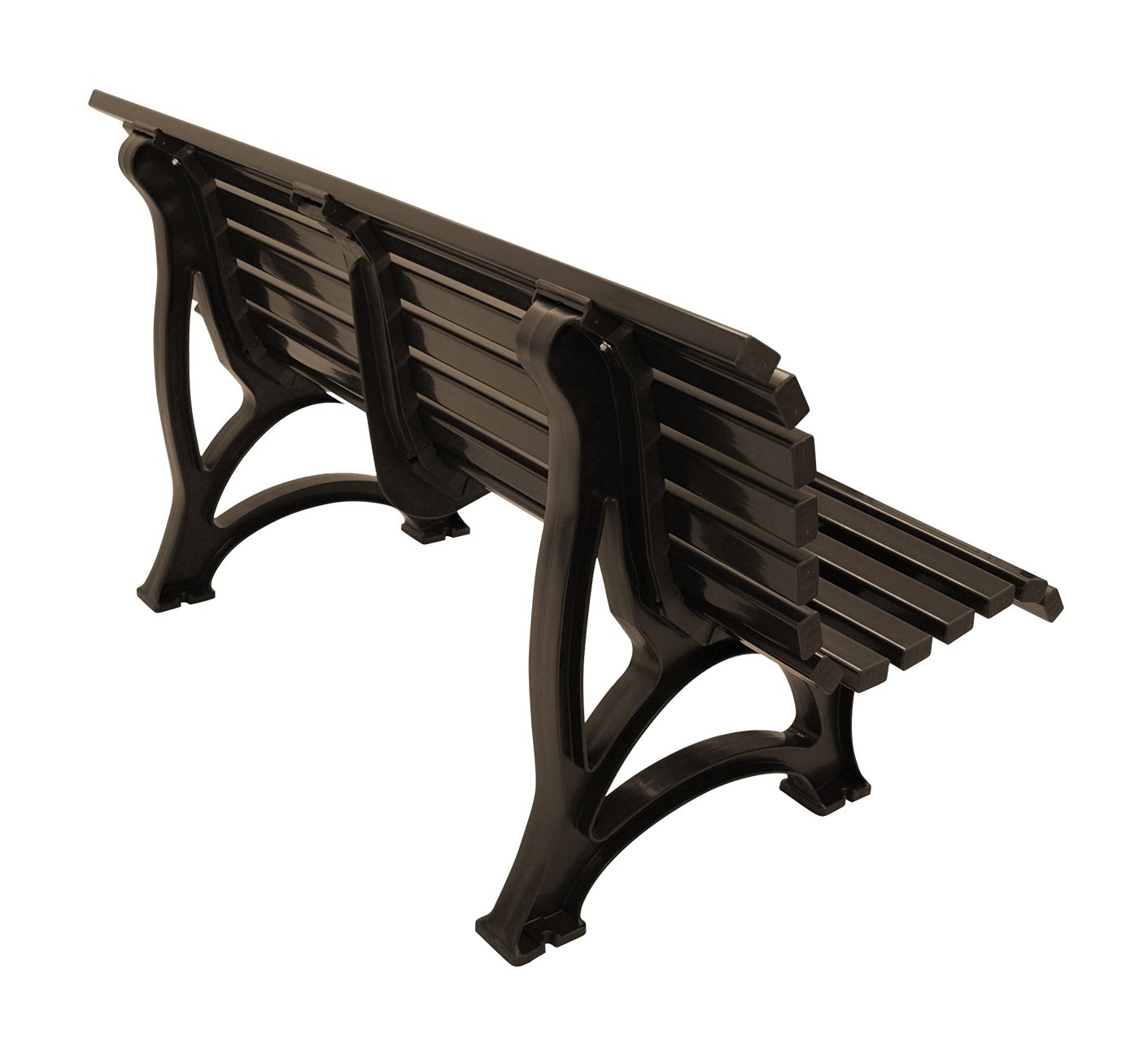 Gartenbank 3-sitzer 150cm, Kunststoff braun, wetterfest, Outdoor