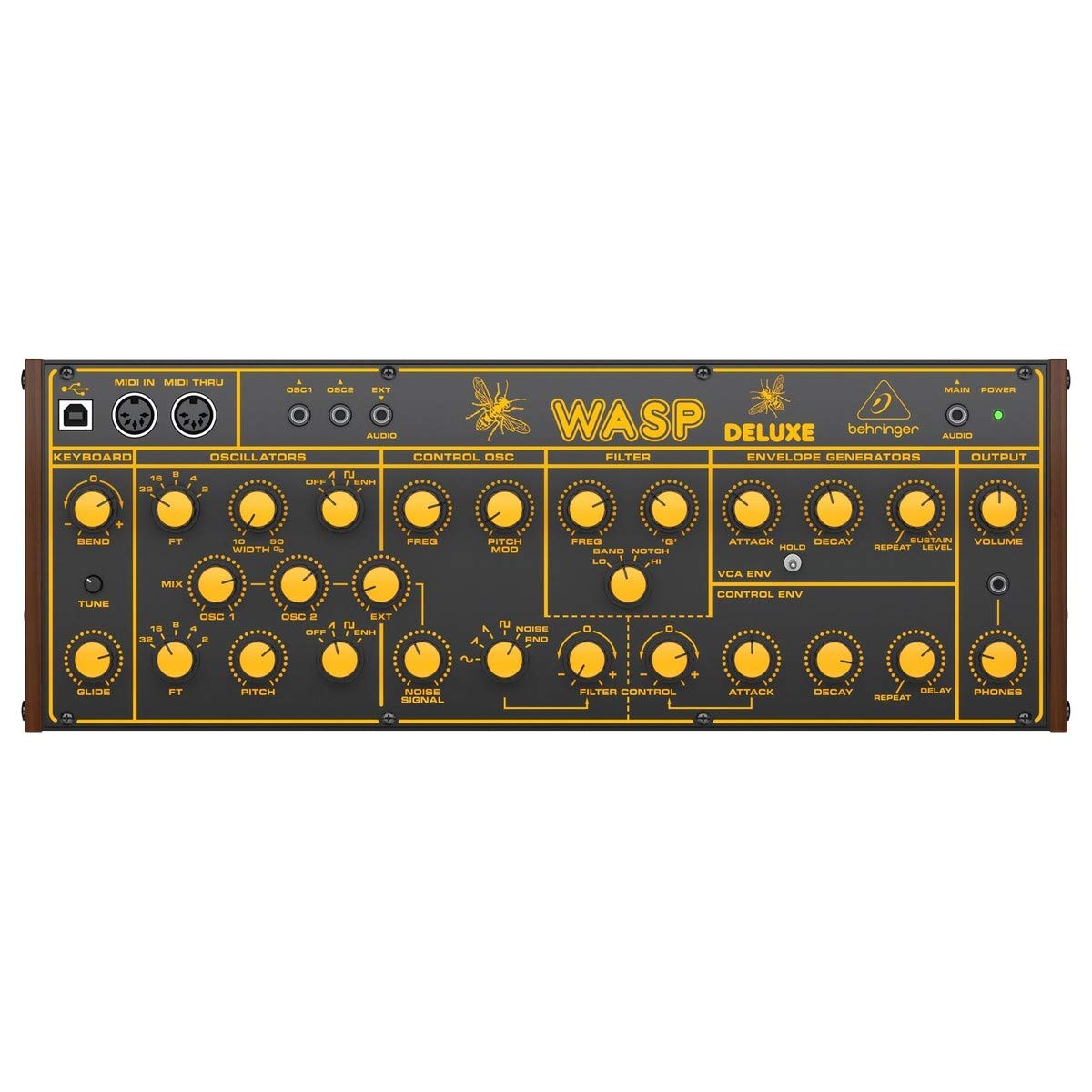 BEHRINGER Wash Deluxe Analog Synthesizer, monophonisch, MIDI USB