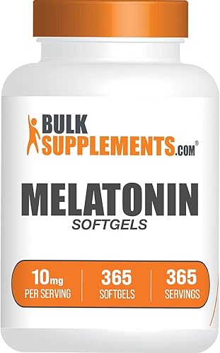 BULKSUPPLEMENTS.COM Melatonina 10 mg cápsulas blandas - Melatonina para adultos, suplemento de melatonina para dormir, pastillas de melatonina - 10