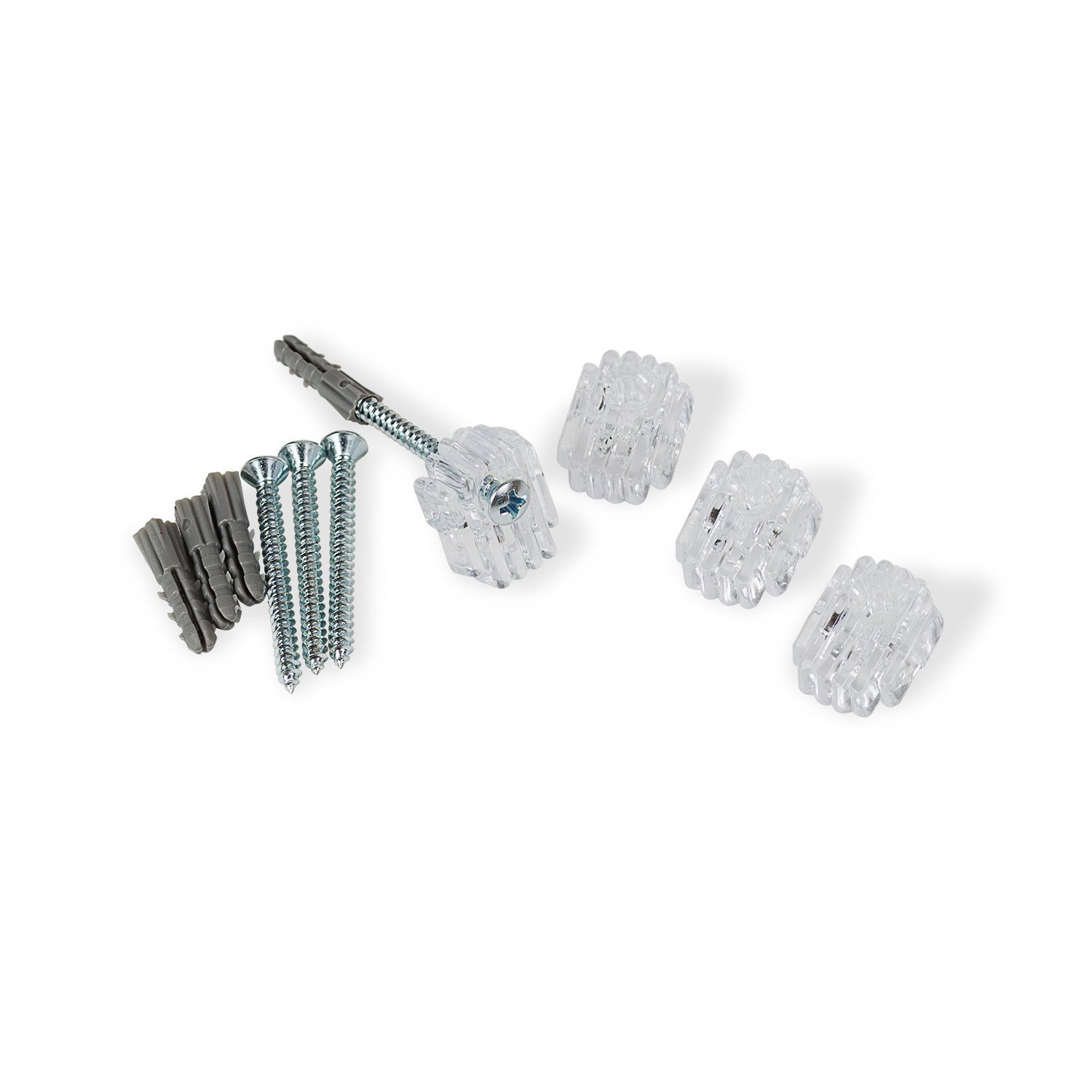 Marketing Holders Acrylic Mirror Clips 4 Pack for Hanging Lucite Mirrors Literature Shields and Posters On Walls and Doors