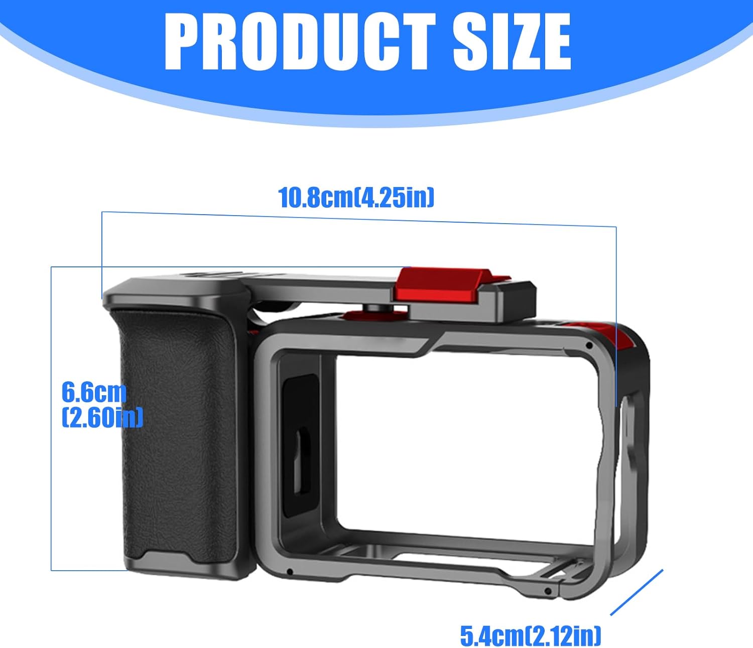 ACTION 6 カメラケージ用ハンドルグリップセット ストリート写真撮影 クイックリリースホルダーマウント シャッターボタン 強化