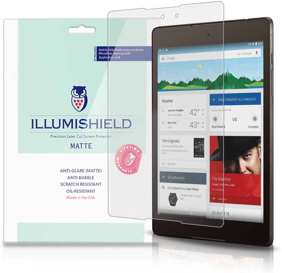 ILLUMISHIELD Matte Screen Protector Compatible with HTC Nexus 9 (2-Pack) Anti-Glare Shield Anti-Bubble and Anti-Fingerprint PET Film