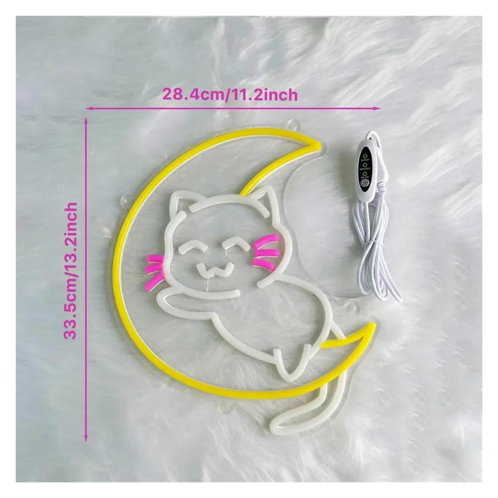 néon signe Enseigne Au Néon En Forme De Chat, Alimentée Par USB, Pour Salle De Bain, Chambre À Coucher, Bar, Salon 33.5x28.4cm