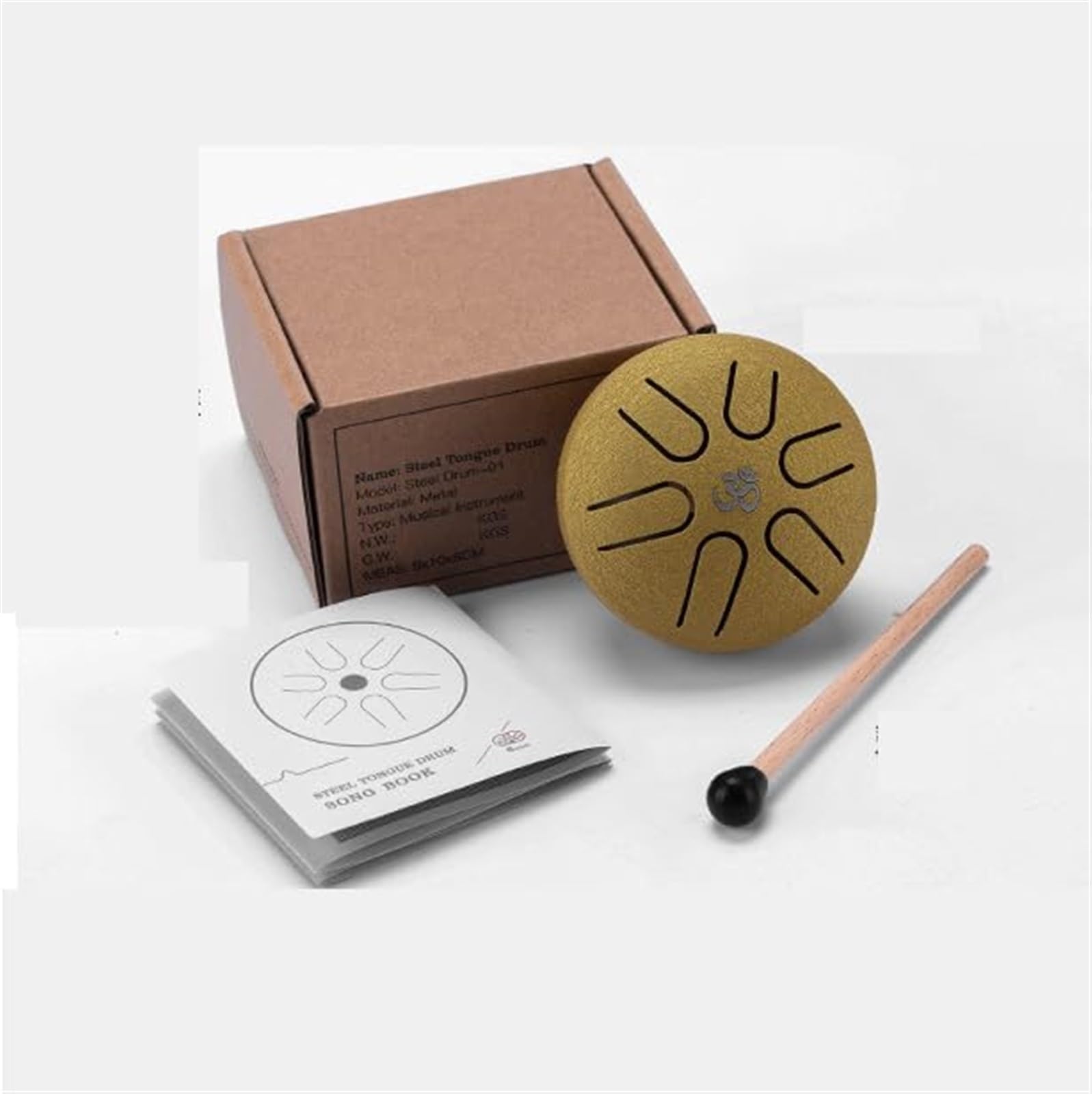 Tambour De Pluie (handpan) Miniature 3 Pouces (8 Cm) - 6 Notes, En Acier Titane - Instrument De Méditation, Relaxation, Cadeau - Couleurs Variées - 6