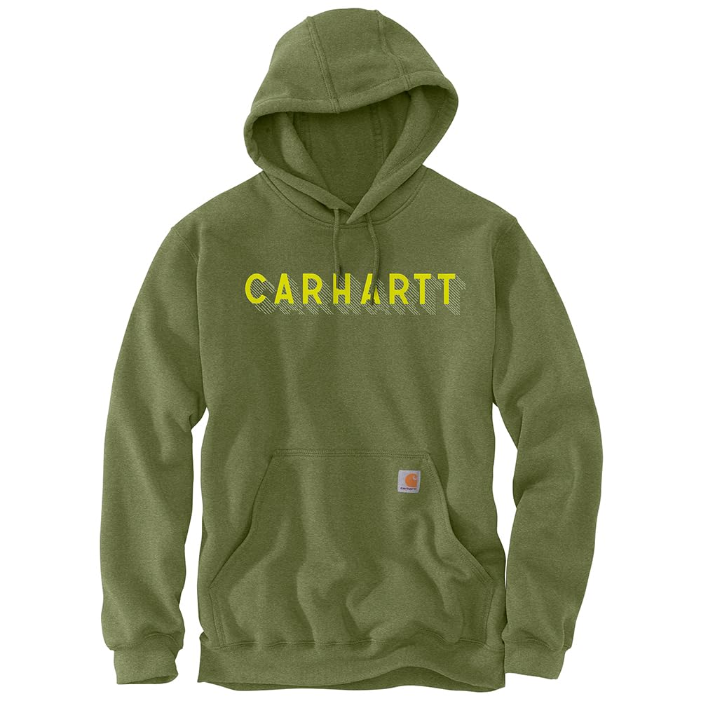 Carhartt Rain Defender Loose Fit Midweight Logo Graphic Sweatshirt Men Green L