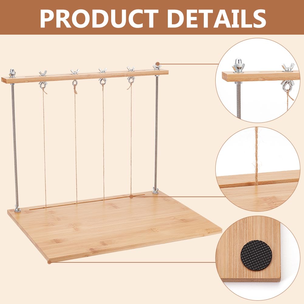 BENECREAT Set di cornici da cucito per rilegatura, kit per rilegatura di libri in legno, rettangolari, strumenti per rilegatura di libri fai da te, per libri fatti a mano