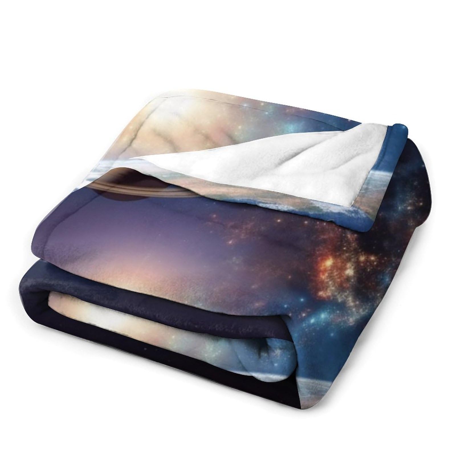 Howilath Galaxie-Fleecedecke – 150x200 Cm, Weicher Plüsch Mit Sternen-Muster, Für Bett, Couch & Camping