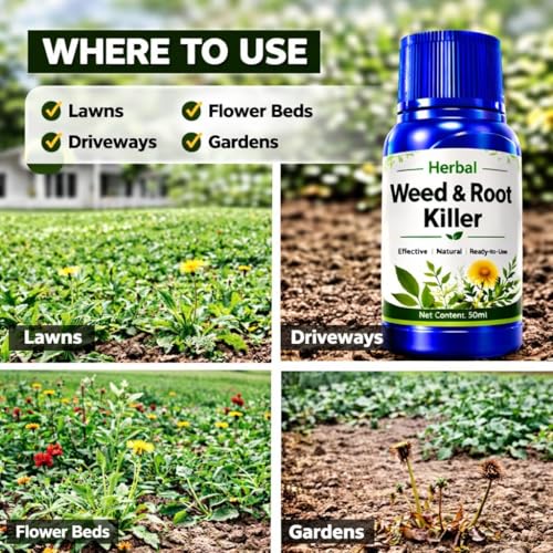 Image of Weed and Root 100ml Ready to Use - Fast Acting Deep Penetrating Weed Remover - Kills Weeds from Root for Garden, Lawn, Driveway, Pathways (1)