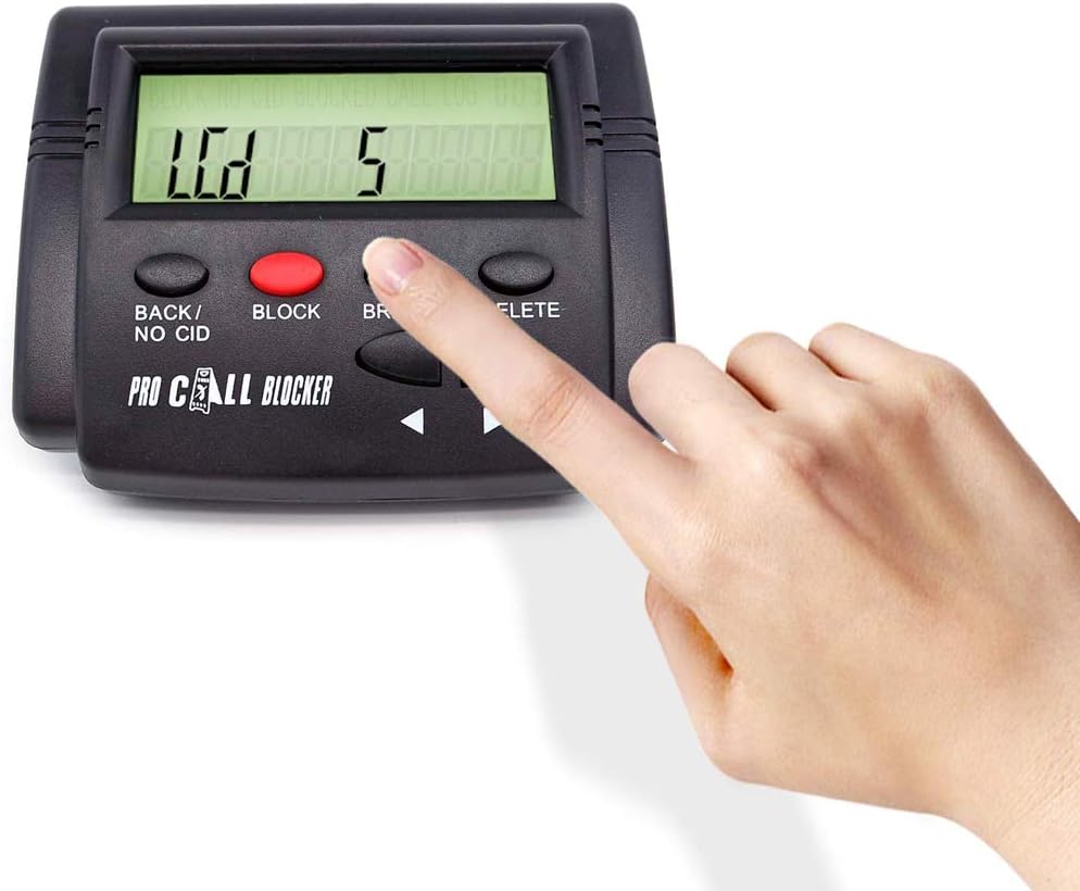 SDENSHI Call Blocker for Landline Phones with Caller ID Display Dual Signal FSK/DTMF : Electronics