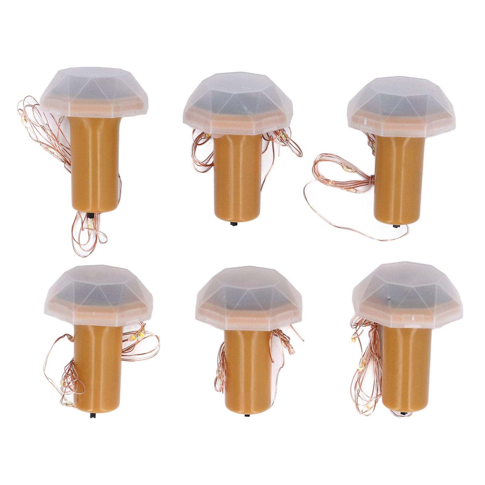 Muiltvoe Solar Wine Bottle Light Cork LED Bottle String Lights with Plastic Cork for Christmas Wedding Party Home Decor 6pcs 2.49ft