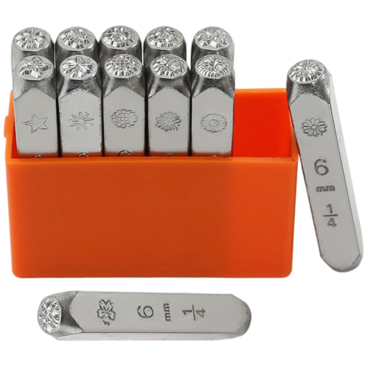 Tampons en acier motif fleur lot de 12 poinçons robustes pour la création de bijoux en aluminium
