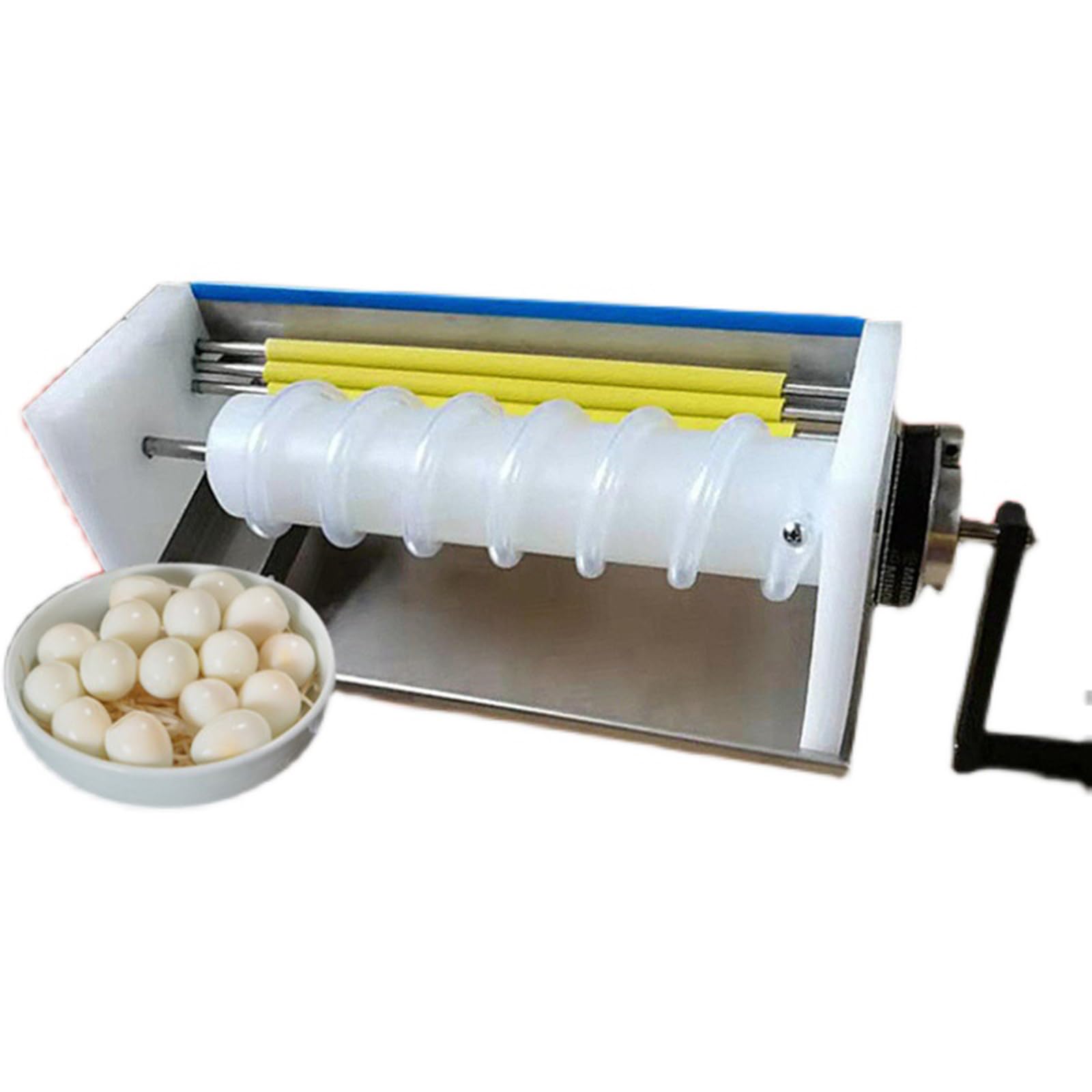 Tsophreniq Professional Grades Manual Eggs Shellers with Helical Press Structure Fast Quail Eggs Peelers for Cooks and Catering Services Kitchen Peeling Tool
