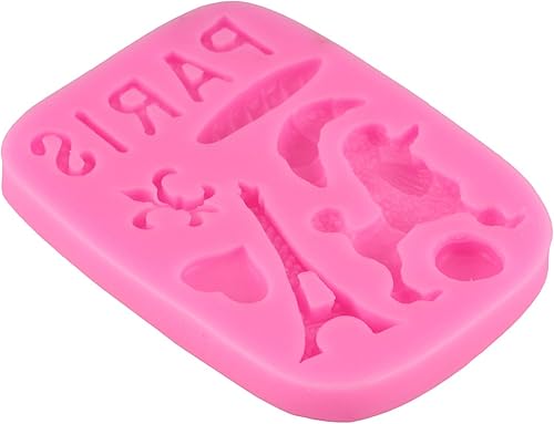 Miniatura 5 de Mujiang Torre Eiffel Decoración de pasteles Moldes de goma de caniche Pastelería París Molde de silicona para fondant