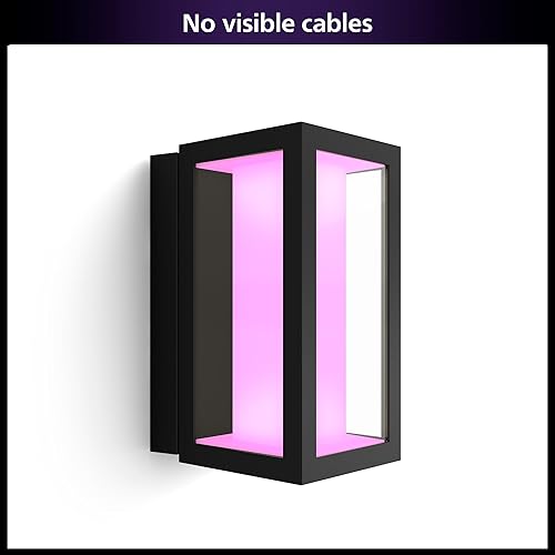 Miniatura 10 de Philips Hue Resonate - Lámpara de pared inteligente para exteriores, color negro, blanco y luz LED que cambia de color, 1 paquete, requiere Hue