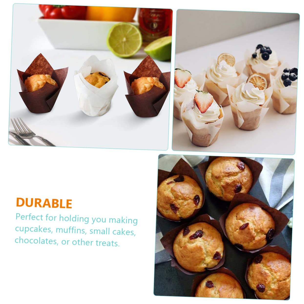 Lot De 3 Plateaux À Pâtisserie Élégants Pour Muffins Et 150 Pièces X 3