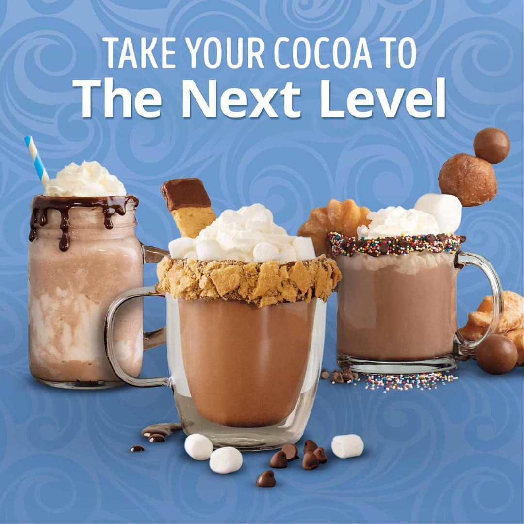 Swiss Milk Chocolate No Sugar Added Hot Cocoa Mix, 60 Count | Individually Wrapped 0.73 oz Envelopes | Instant Low-Sugar Hot Chocolate | Gluten Free