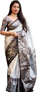 Women's Kanjivaram Banarasi Art Silk Saree with Blouse Piece