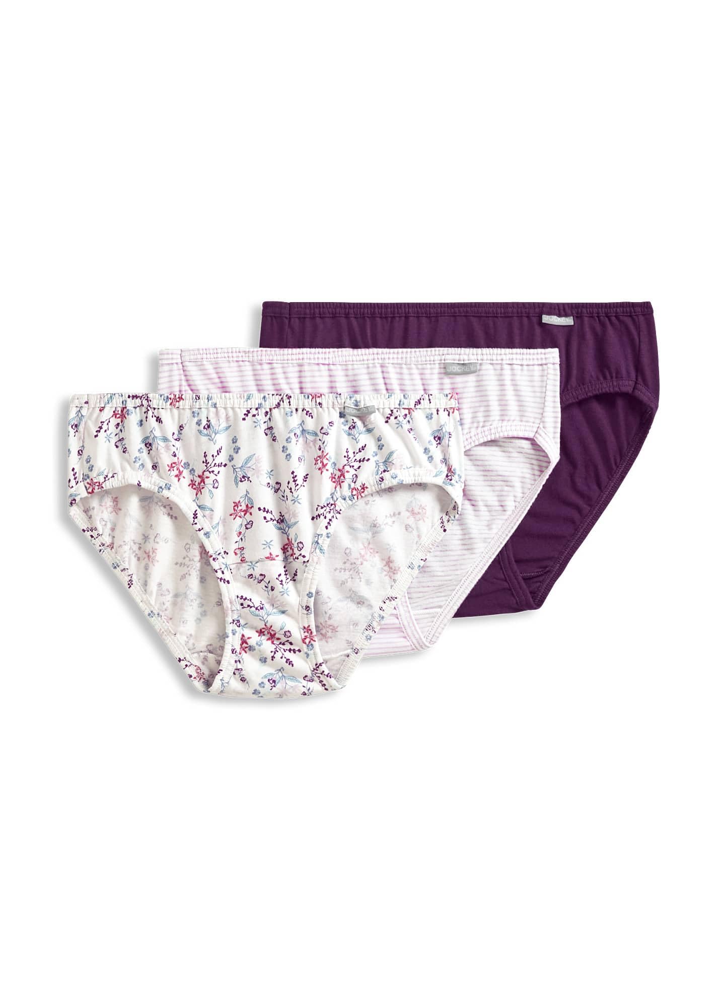 Jockey Women's Underwear Plus Size Elance Bikini - 3 Pack