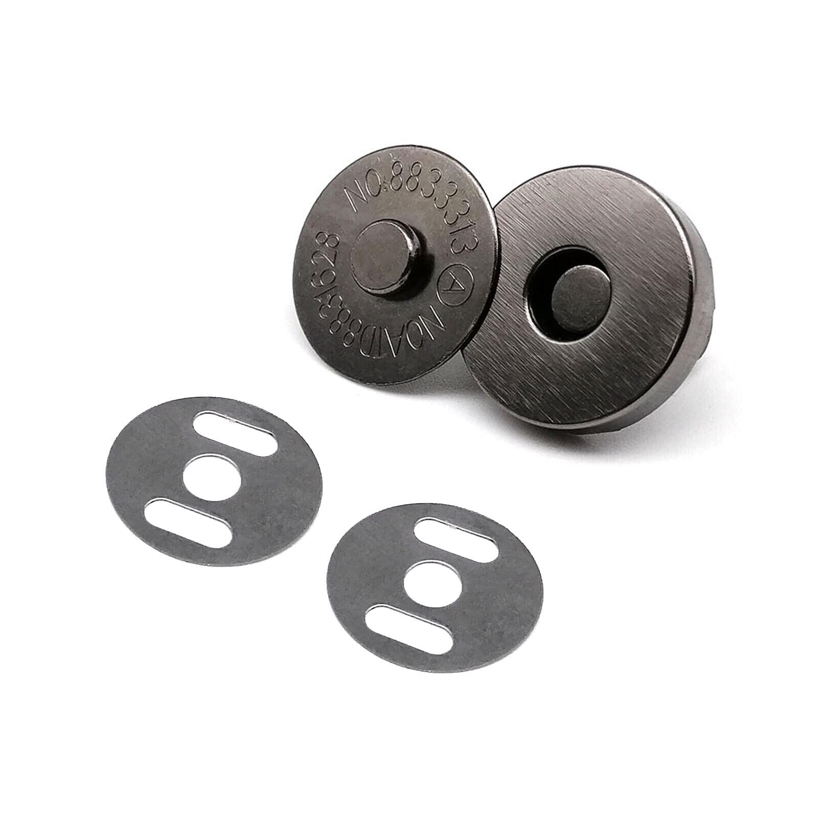 Beads4crafts Gun Metal (C073) 20 Magnetic Bag Clasp Fasteners 18Mm Replacement Handbags Press Stud Closure (Gun Metal (C073))