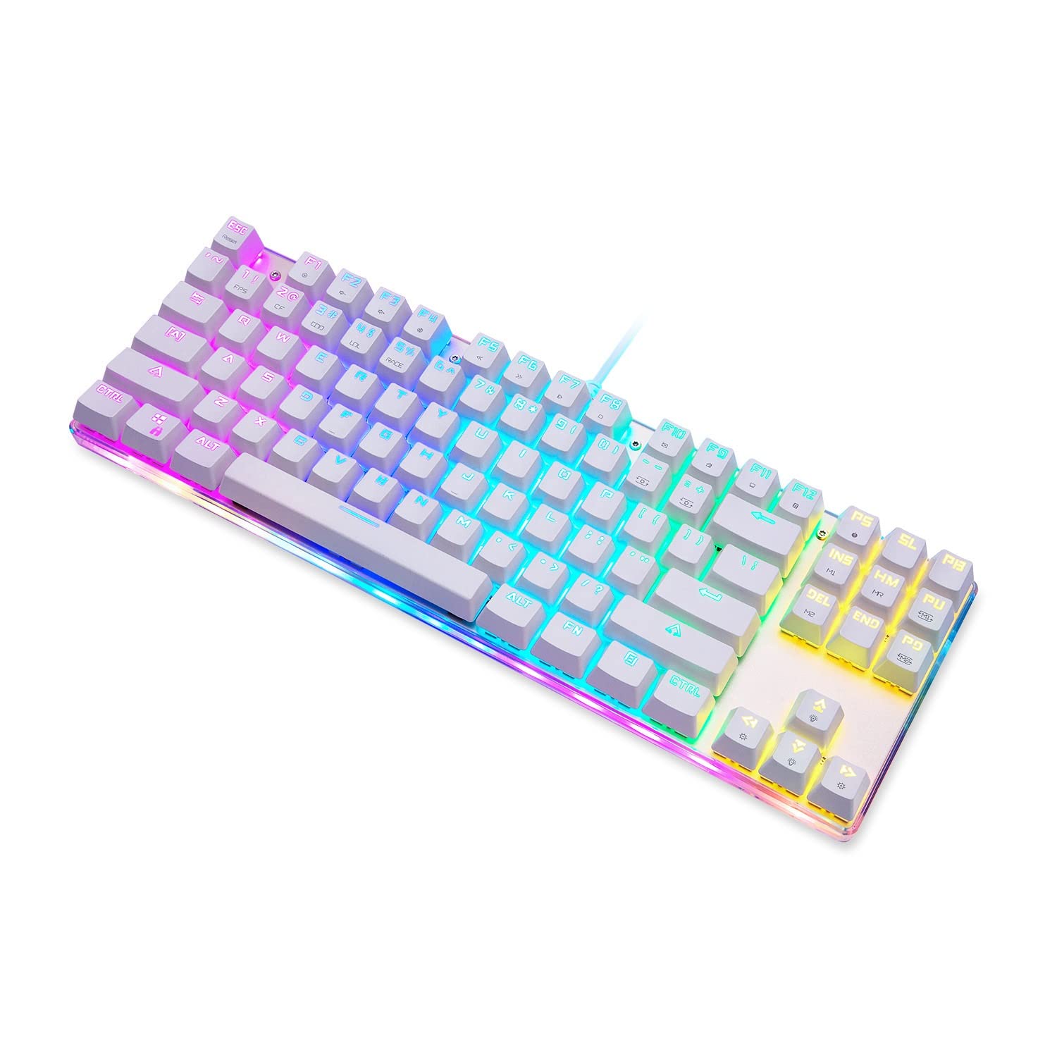 Amazon | Feilx メカニカルキーボード 赤青スイッチ 87キー バック
