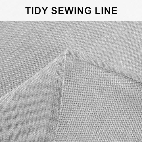 Hiasan 60 Inch Round Tablecloth Linen - Wrinkle and Stain Resistant Washable Polyester Fabric Table Cloth for Patio Dining Room Kitchen Party, Light Grey by Hiasan - Image 4