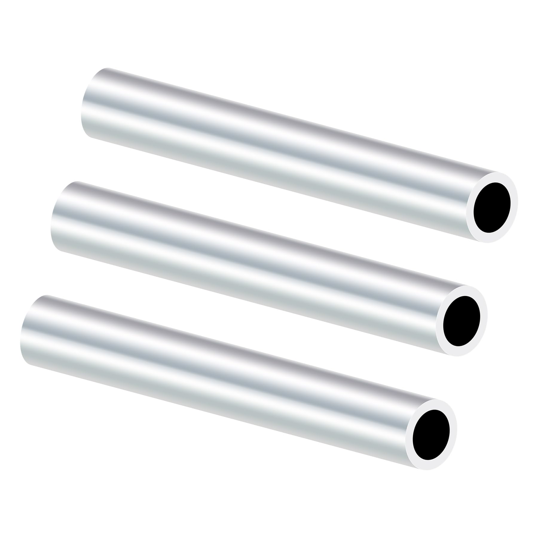 Imeistek 6063 Aluminium Tubes, 14Mm Od 10Mm Id 150Mm Length Seamless Straight Aluminium Round Tubing Pipe For Diy Model,Industrial(3Pcs)