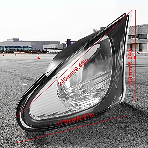 Teantech Clear Corner Signal Light,1 Pair Turn Signal Corner Light Lamp Lens Replacement For Bmw E46 3-Series 4Dr 2002-2005 Sedan Clear Corner Parking Marker Light Lens #TOP1