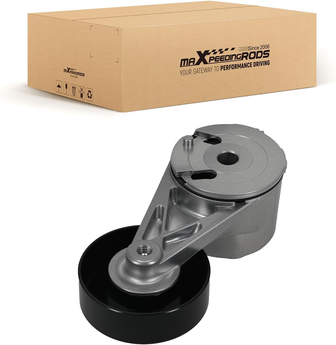 maXpeedingrods 38108 Belt Tensioner Assembly Pulley Compatible with Chevrolet Suburban C1500 C2500 K1500 K2500 G10 G20 G30 Blazer Astro AM General Hummer 1987-1996 4.3L 5.0L 5.7L 6.2L